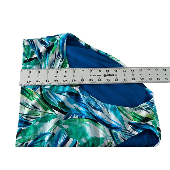 Terra & Sky Women's Plus Size 3X 24W-26W Blue Multi High Waist Swim Bottom - Picture 4 of 9